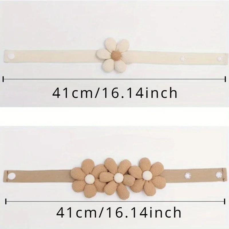 קושרת פרחים סרוגה לוילון