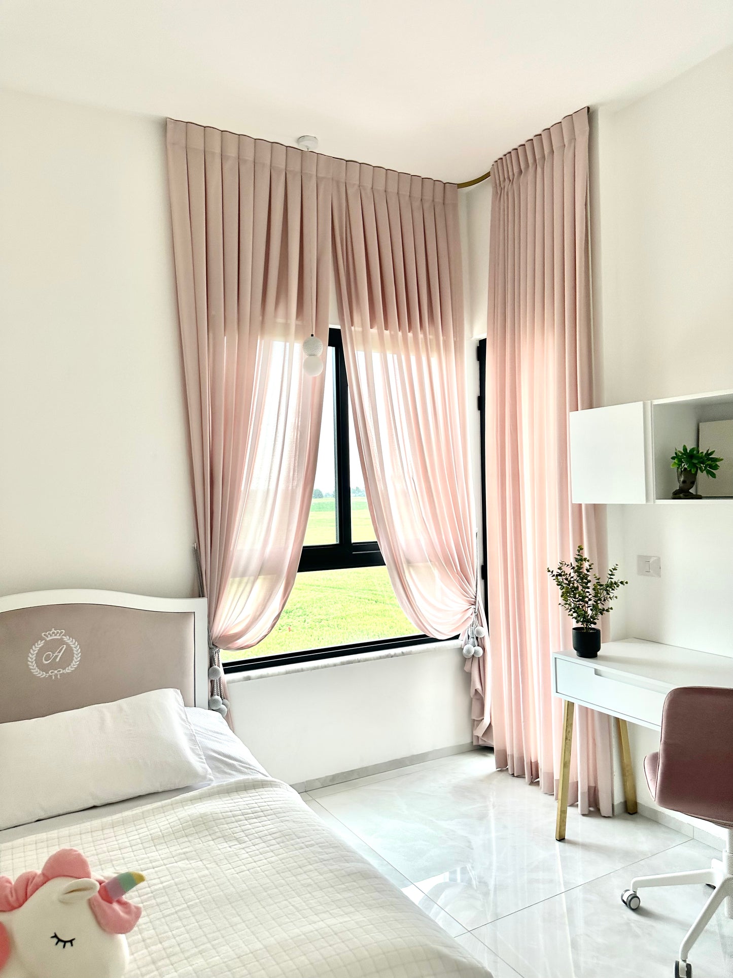 וילון משי גס פודרה החל מ