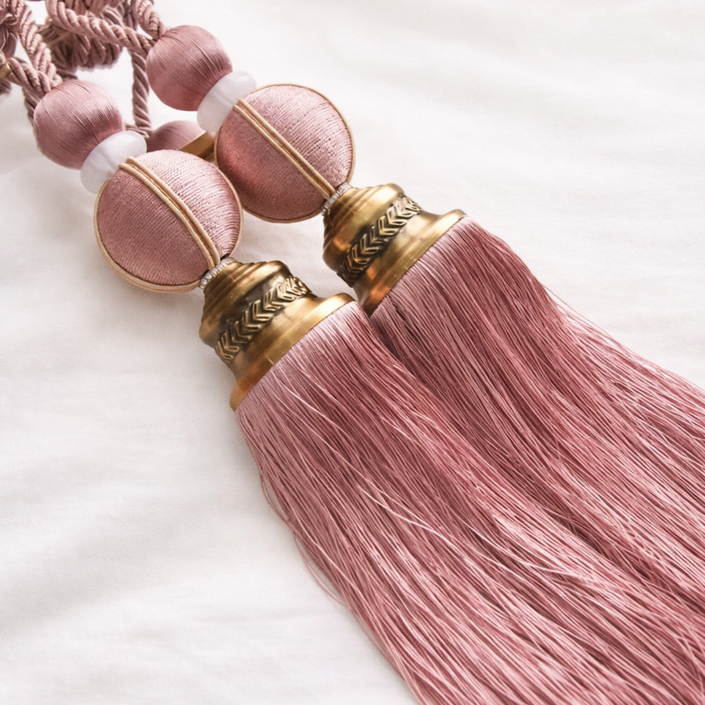 זוג חגורות וילון דקורטיביות – Rose Blush | JULES